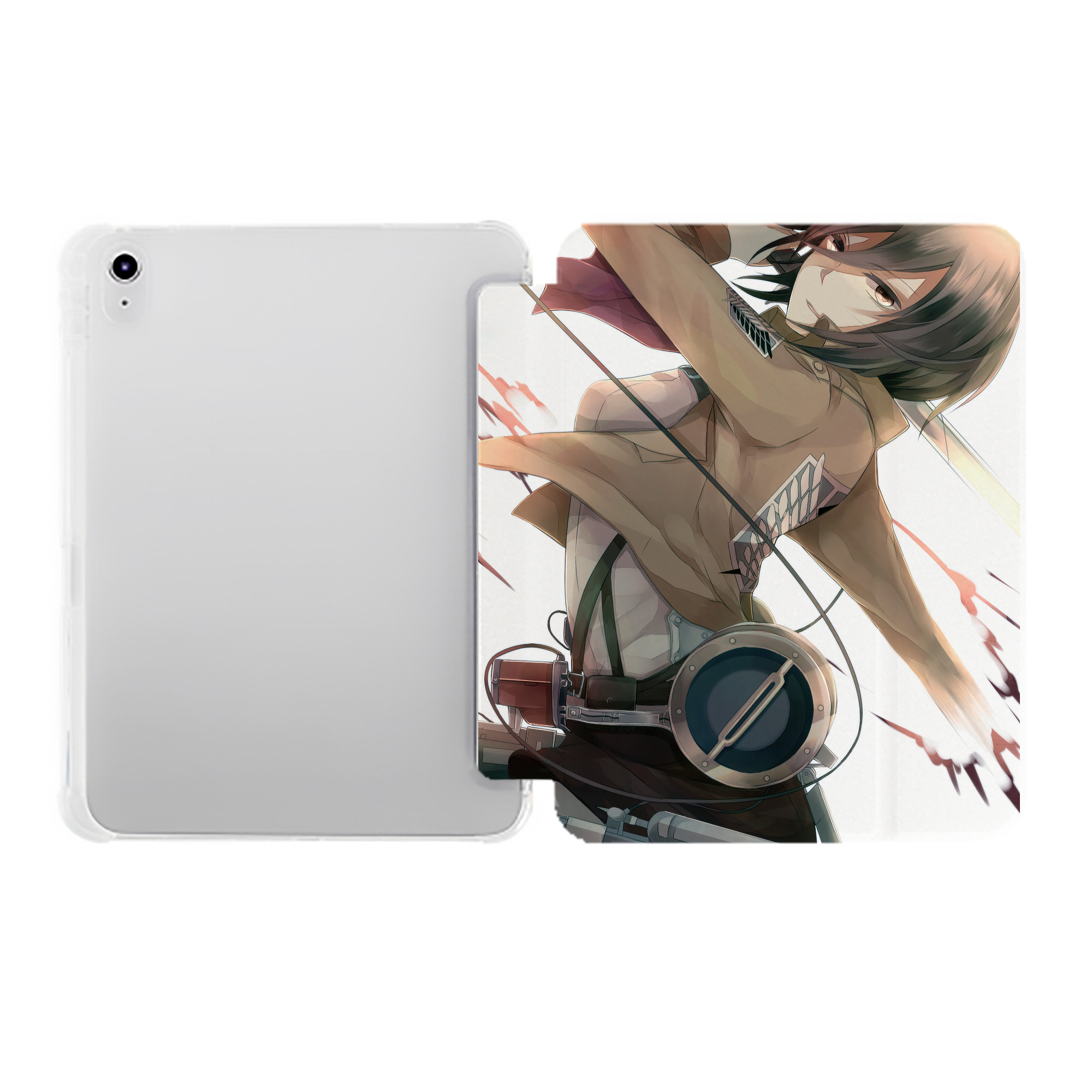 （画像用） 進撃の巨人 Attack on Titan IPad ケース ペン収納付き 三つ折りスタンド PUレザー×シリコン 対応機種9.5/10.5/10.9インチ